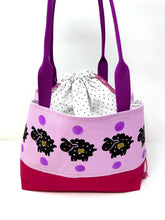 Load image into Gallery viewer, Drawstring tote- Sheepies