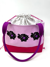 Load image into Gallery viewer, Drawstring tote- Sheepies
