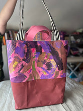 Load image into Gallery viewer, Pink and rust stripes bag