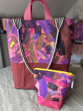 Load image into Gallery viewer, Pink and rust stripes bag