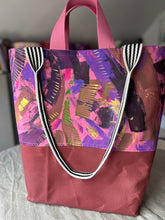 Load image into Gallery viewer, Pink and rust stripes bag