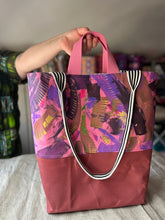 Load image into Gallery viewer, Pink and rust stripes bag