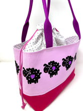 Load image into Gallery viewer, Drawstring tote- Sheepies