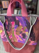 Load image into Gallery viewer, Pink and rust stripes bag