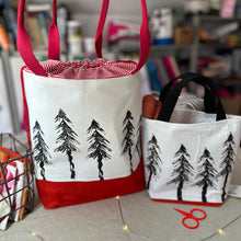 Load image into Gallery viewer, Large drawstring bag - Holiday Spruce tree