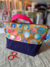 Load image into Gallery viewer, L zipper project bag- Unicorn bubbles