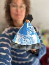 Load image into Gallery viewer, Zipper scrappy bag boxy yellow and blue