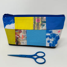 Load image into Gallery viewer, Notions bag with sturdy waxed canvas bottom - Patchwork cotton