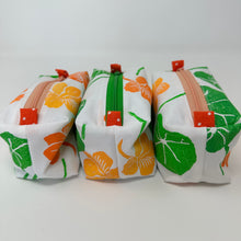 Load image into Gallery viewer, Mini boxy bottom notions bag - Nasturtiums