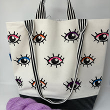 Load image into Gallery viewer, Medium Tote with two sized handles - EYE SEE YOU