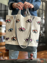 Load image into Gallery viewer, Medium Tote with two sized handles - EYE SEE YOU