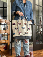 Load image into Gallery viewer, Medium Tote with two sized handles - EYE SEE YOU