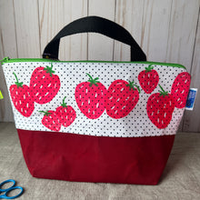 Load image into Gallery viewer, L Zipper project bag- Strawberry