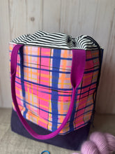 Load image into Gallery viewer, Large drawstring bag - Painted stripes