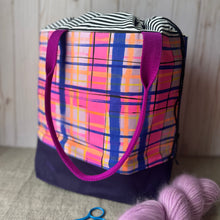 Load image into Gallery viewer, Large drawstring bag - Painted stripes