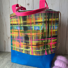 Load image into Gallery viewer, Large drawstring bag - Painted stripes