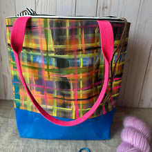 Load image into Gallery viewer, Large drawstring bag - Painted stripes