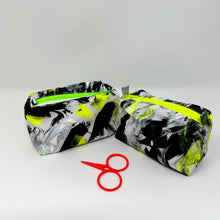 Load image into Gallery viewer, Mini Boxy bottom notions bag- Black , white and gold