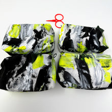 Load image into Gallery viewer, Mini Boxy bottom notions bag- Black , white and gold