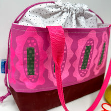 Load image into Gallery viewer, Drawstring Tote - Pink Amoeba