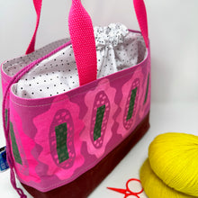 Load image into Gallery viewer, Drawstring Tote - Pink Amoeba