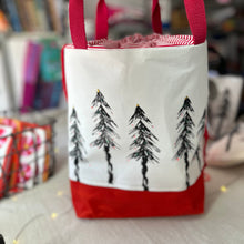 Load image into Gallery viewer, Large drawstring bag - Holiday Spruce tree