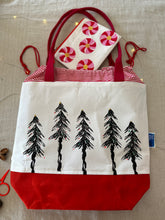 Load image into Gallery viewer, Large drawstring bag - Holiday Spruce tree