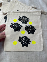 Load image into Gallery viewer, Small canvas drawstring bags- Sheepies