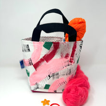 Load image into Gallery viewer, Small Tote - Pink and green abstract print