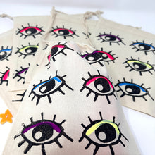 Load image into Gallery viewer, Small canvas drawstring bags