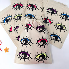 Load image into Gallery viewer, Small canvas drawstring bags