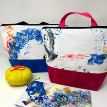 Load image into Gallery viewer, XL Zipper project bag - drop cloth