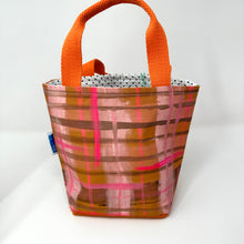 Load image into Gallery viewer, Small Tote - Painted check pattern