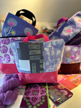 Load image into Gallery viewer, XL project bag - Purple patchwork

