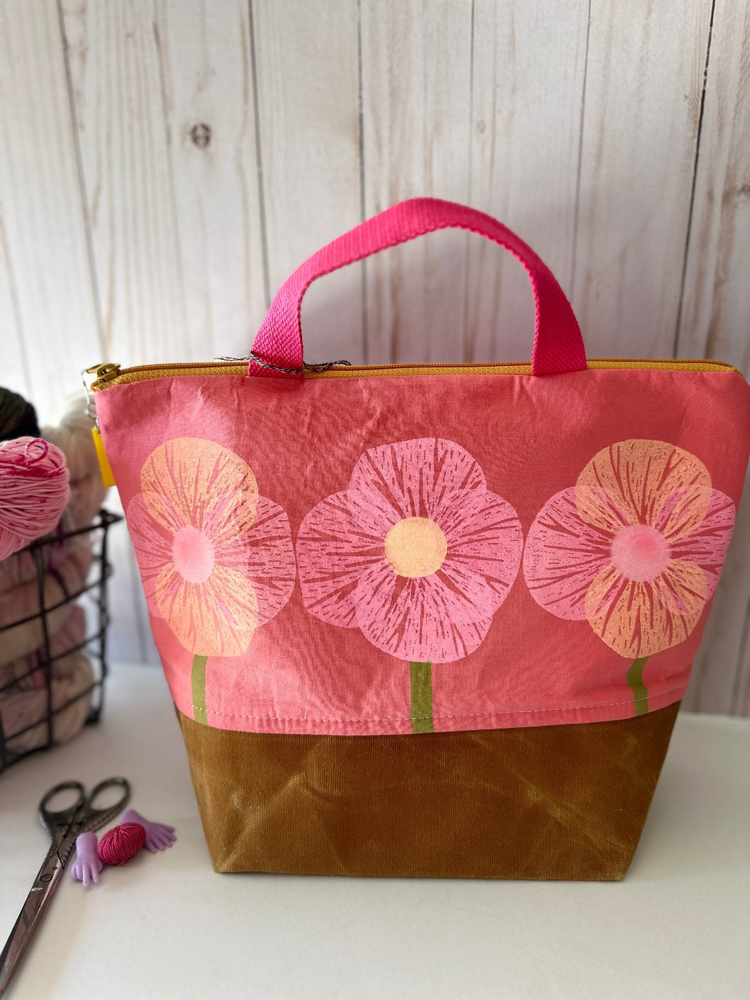 XL project bag - Flower print