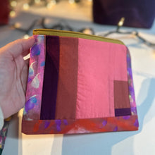 Load image into Gallery viewer, Sienna and berry stripes notions bag
