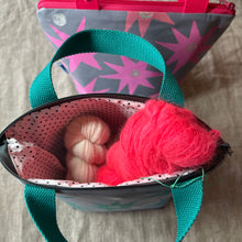 Load image into Gallery viewer, Small Tote - Star print with zipper
