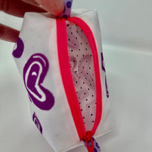 Load image into Gallery viewer, Mini Boxy bottom notions bags - HEARTS
