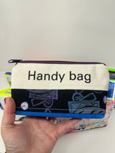 Load image into Gallery viewer, Notions bag with sturdy waxed canvas bottom - scrappy bags
