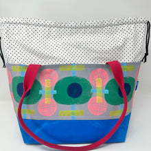 Load image into Gallery viewer, Drawstring  Tote - Abstract block print
