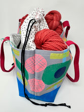 Load image into Gallery viewer, Drawstring  Tote - Abstract block print
