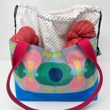 Load image into Gallery viewer, Drawstring  Tote - Abstract block print
