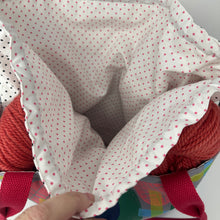 Load image into Gallery viewer, Drawstring  Tote - Abstract block print
