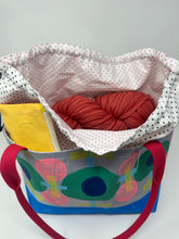Load image into Gallery viewer, Drawstring  Tote - Abstract block print
