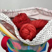 Load image into Gallery viewer, Drawstring  Tote - Abstract block print
