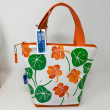 Load image into Gallery viewer, Small Tote - Nasturtium with zipper
