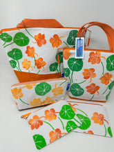 Load image into Gallery viewer, Small Tote - Nasturtium with zipper
