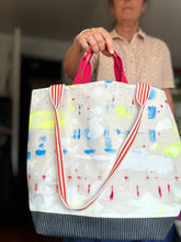 Load image into Gallery viewer, Medium Tote with two sized handles - Drop cloth
