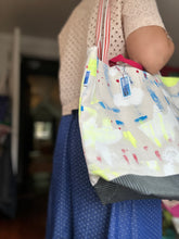 Load image into Gallery viewer, Medium Tote with two sized handles - Drop cloth
