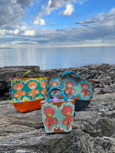 Load image into Gallery viewer, XL  Zipper project bag - Zig zags
